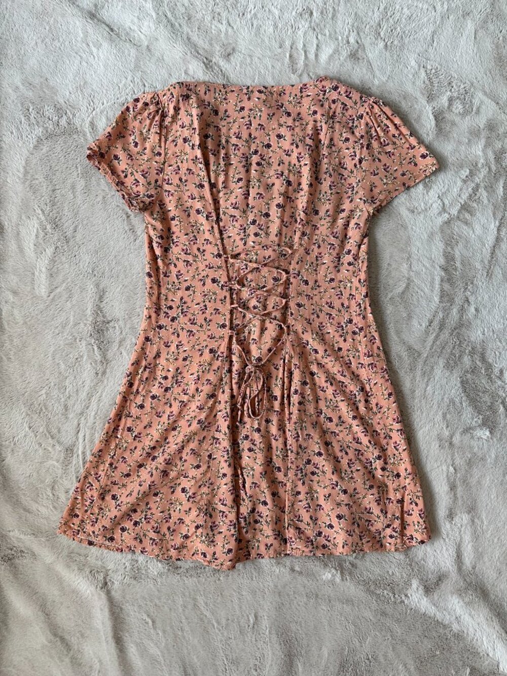 Rewind Pink Floral Babydoll Dress - Picture 3 of 3